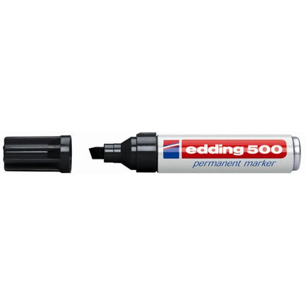 Alkoholos marker, 2-7 mm, vágott, EDDING "500", fekete