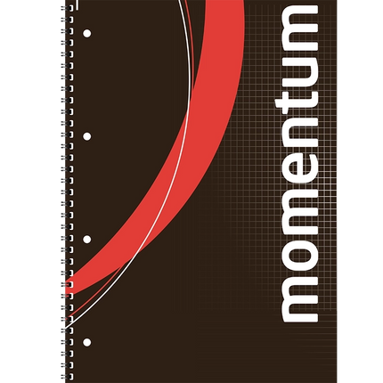 Spirálfüzet, A4, kockás, 90 lap, perforált, lyukasztott, VICTORIA PAPER, "Momentum"