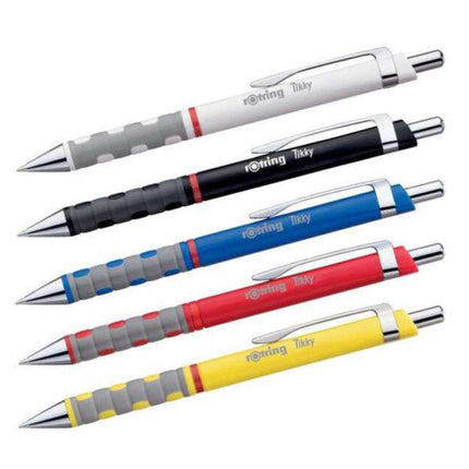 Golyóstoll, 0,8 mm, nyomógombos, kék tolltest, ROTRING "Tikky", kék