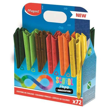 Színes ceruza készlet, ceruzatartó, háromszögletû, MAPED "Color`Peps INFINITY", 72 darabos készlet