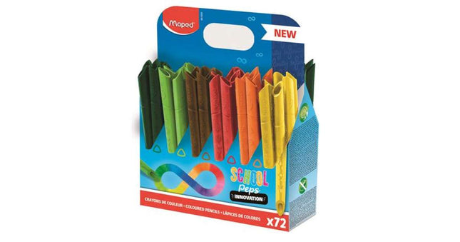 Színes ceruza készlet, ceruzatartó, háromszögletû, MAPED "Color`Peps INFINITY", 72 darabos készlet